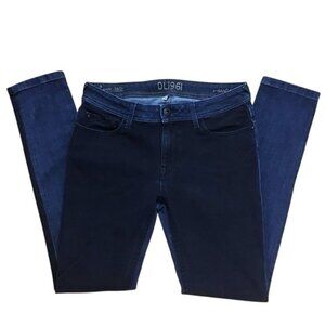 DL1961 Amanda Oklahoma style jeans Skinny leg high rise black dark blue size 29